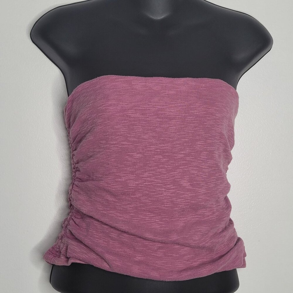 Free People Boulevard Cropped Tube Top Womens‎ XL Crop Grape Plum Purple NEW